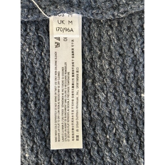 Free People Beach Hailee Knit Sweater Jumper Jumpsuit Navy Sz M Boho Beach - Picture 7 of 12